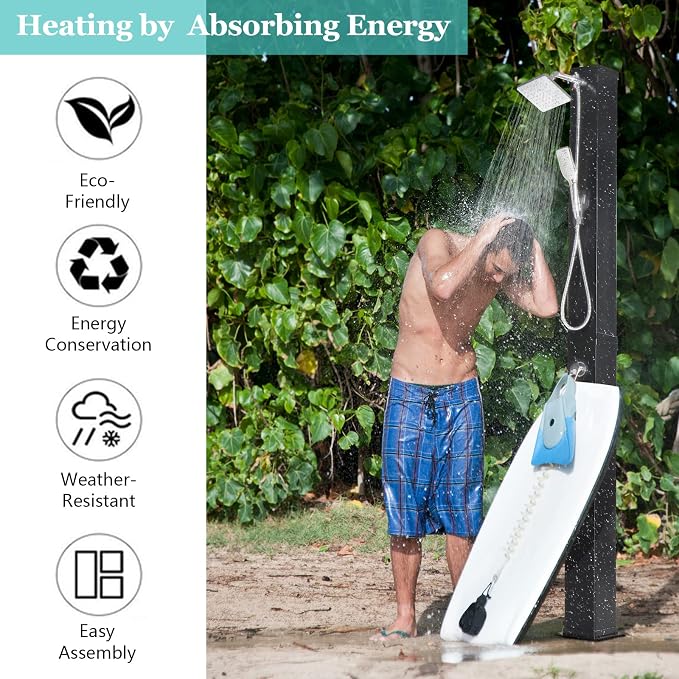 VINGLI 10.6 Gallon 7.5FT Solar Heated Shower - Image 2