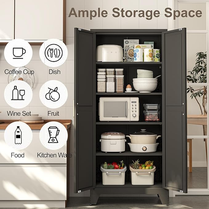 71H Tall Metal Storage Cabinet - Image 5