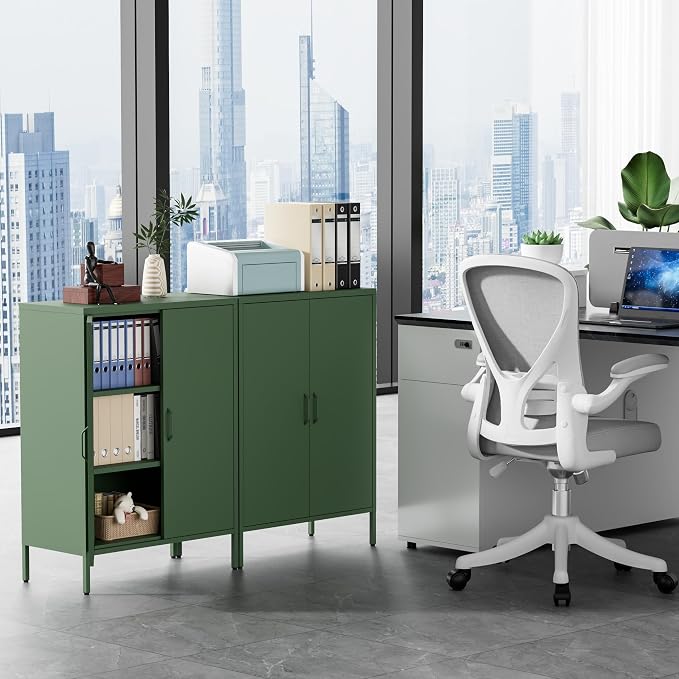 Metal Locker Storage Cabinet, Accent Sideboard Cabinet - Image 2