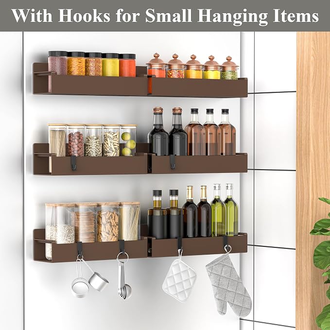 6 Pack Magnetic Spice Rack Organizer - Image 2