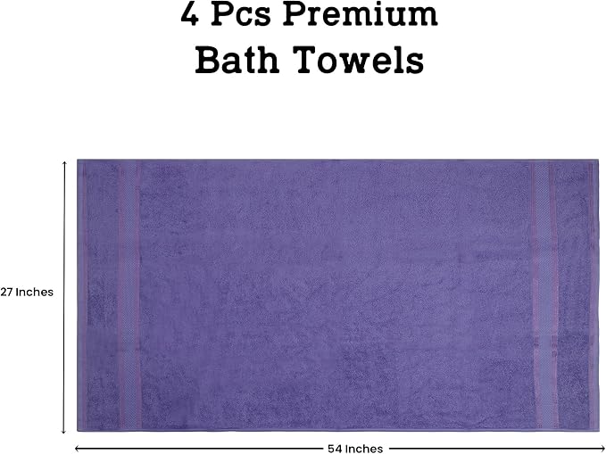 Casa Lino Lavender Bath Towels Set of 4 - Image 4