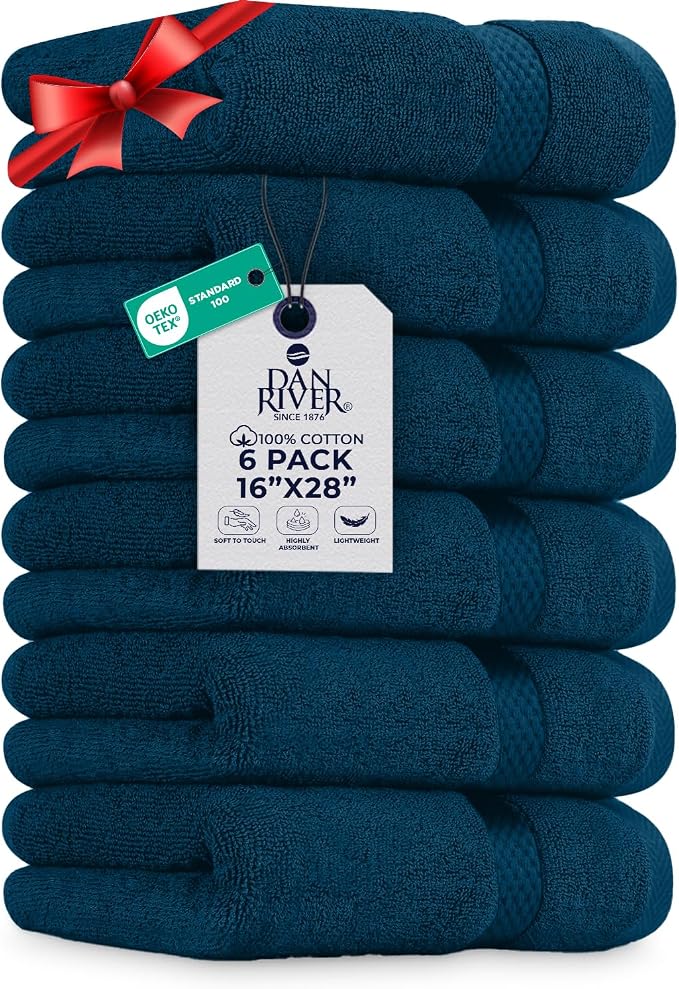 DAN RIVER 6-Pack Premium Hand Towels by DanRiver