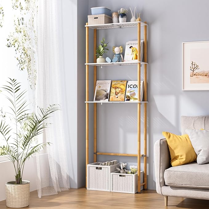 AmazerBath Bamboo Over The Toilet Storage Shelf, Bathroom Storage Organizer Rack - Image 6