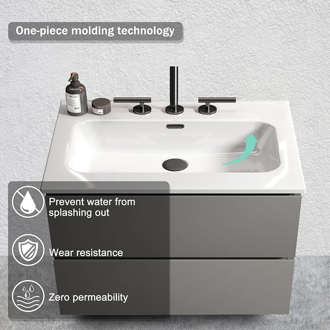 Wall Mounted Floating Bathroom Vanity - Image 2