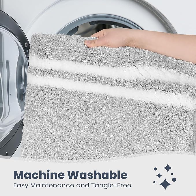 PURRUGS Bathroom Rug Non-Slip Machine Washable 24" x 60", Super Absorbent and - Image 6