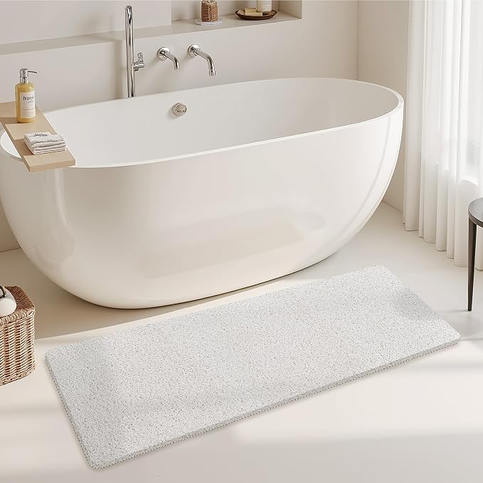 Mecko Loofah Bath Mat for Tub by Mecko