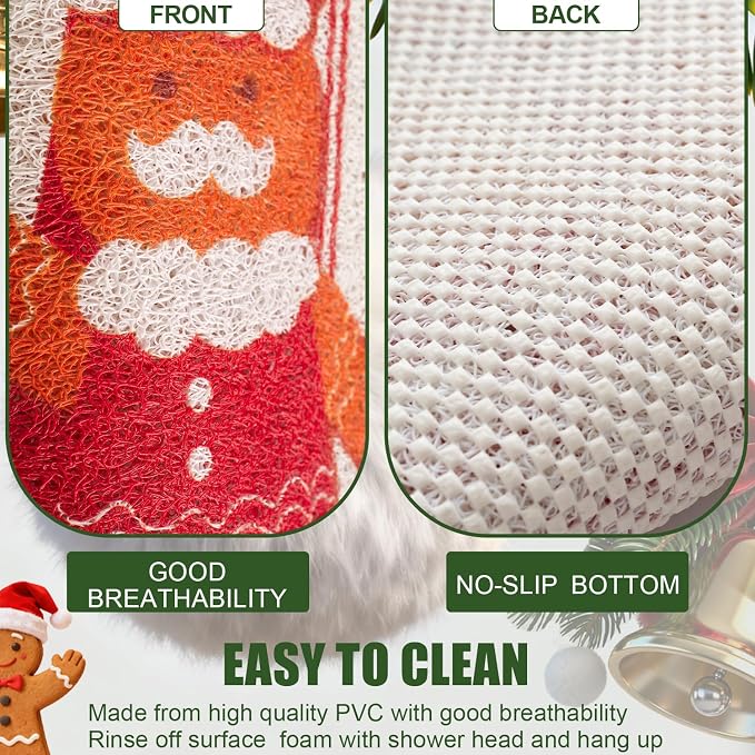 Christmas Non-Slip Bathtub Mat, Anti Slip Shower Mat, Fast Drying Bathtub Mats - Image 5