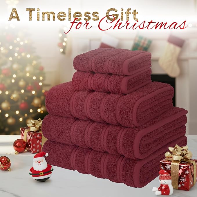 American Soft Linen Luxury 6 Piece Towel Set, 2 Bath Towels 2 Hand Towel 2 - Image 2