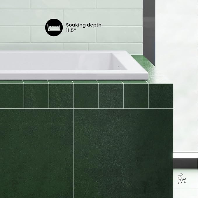 Swiss Madison Voltaire 48" x 30" Reversible Drain Drop-In Bathtub - Image 4