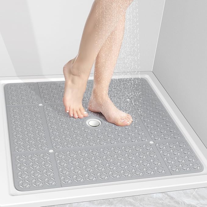 OTHWAY Square Shower Mat, TPE Anti Slip Shower mat by OTHWAY