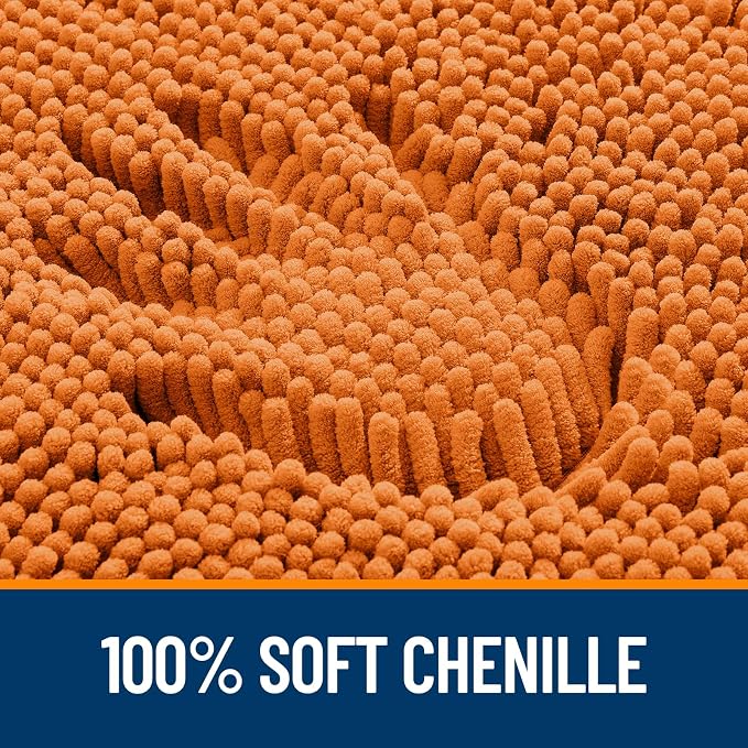OLANLY Bathroom Rugs 36x24, Extra Soft Absorbent Chenille Bath Rugs, Rubber - Image 3