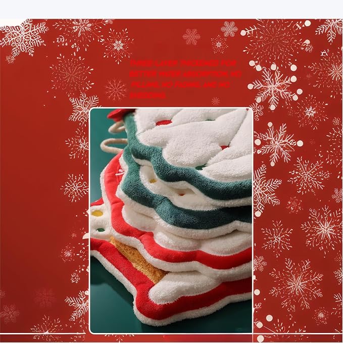 Cesqouc® 4pcs New Cute Style Hangable Hand Towels - Image 7
