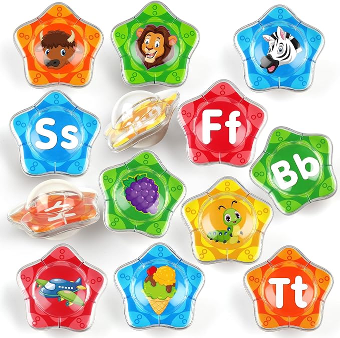 Coogam Starfish Floating Bath Toys, Montessori Educational Water Pool Toy by Coogam