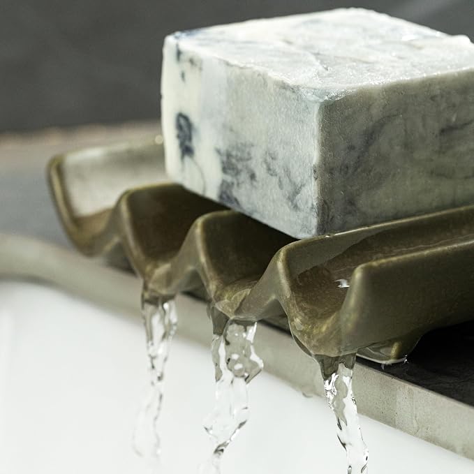 Bar Soap Holder, Ceramic Soap Dish - Image 3