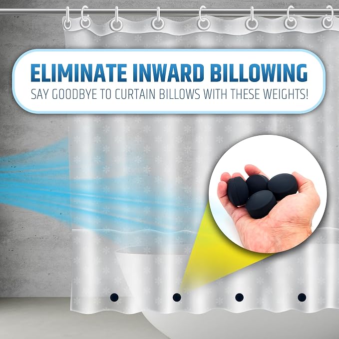 Powerful Anti-Billowing Magnetic Shower Curtain Weights - Image 2