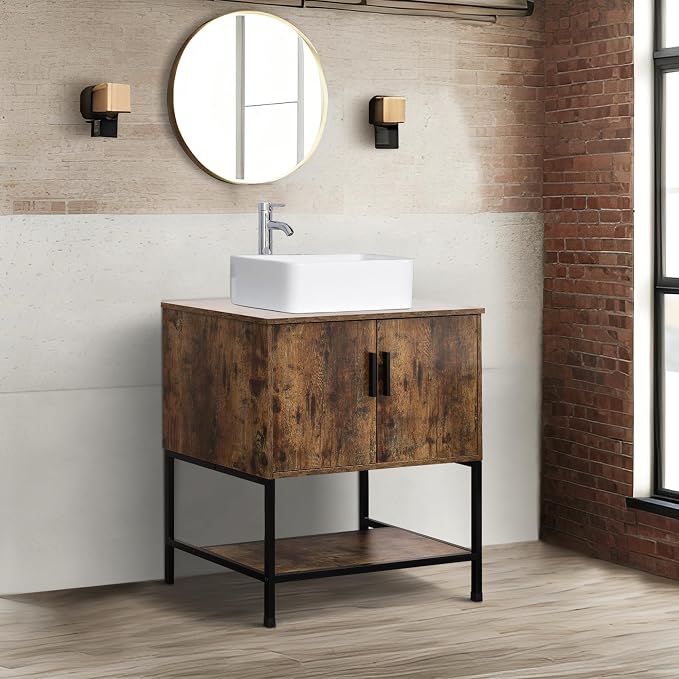 UEV Rustic Brown 30" Bathroom Vanity - Image 3