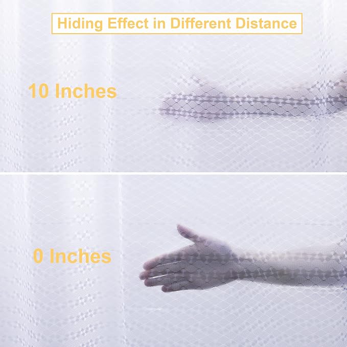 NTBAY EVA Semi-Transparent Clear Shower Curtain - Image 6