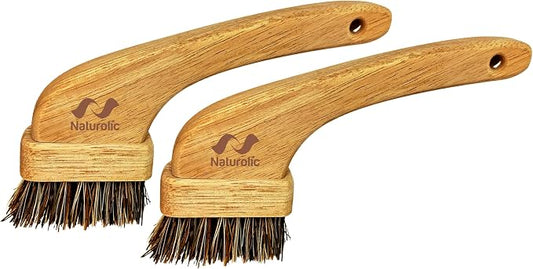 All-Natural Grout Brush Set | Wooden Cleaning Brush by Naturolic