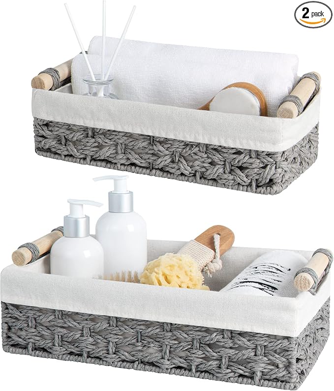 StorageWorks Storage Basket for Organizing, Small Wicker Baskets by StorageWorks