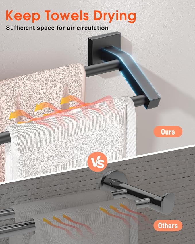 Alise Bath Double Towel Bars Towel Racks - Image 5