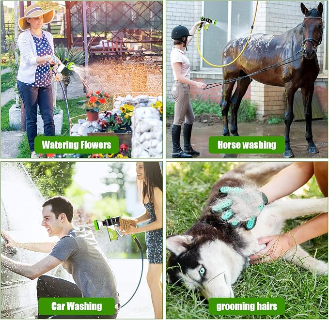 Upgraded Dog Wash Hose Attachment, 8-in-1 Sprayer Mode Garden Hose Nozzle - Image 6