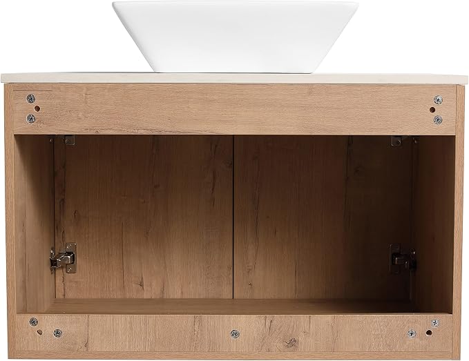 30 Inch Bathroom Vanity with Sink, Modern Wall Mount Floating Bathroom Vanity - Image 9