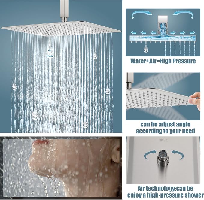 Aolemi Ceiling Mount Shower System Rain Shower Head - Image 3