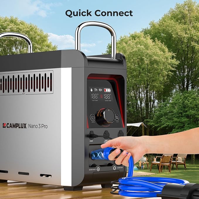 CAMPLUX Nano 3 Pro, Battery Powered Portable Water Heater, 1 lb On-Demand - Image 4