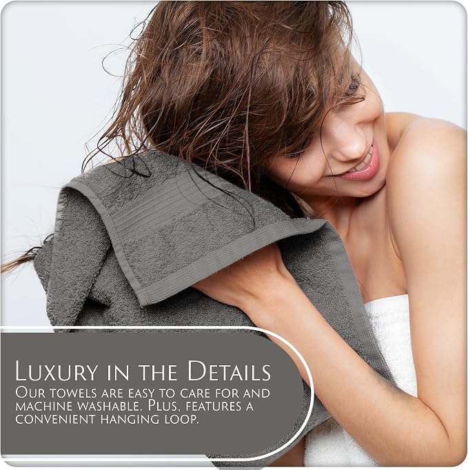 MAURA Basics Turkish Cotton Washcloth Towel Set High Performance Bathroom - Image 6