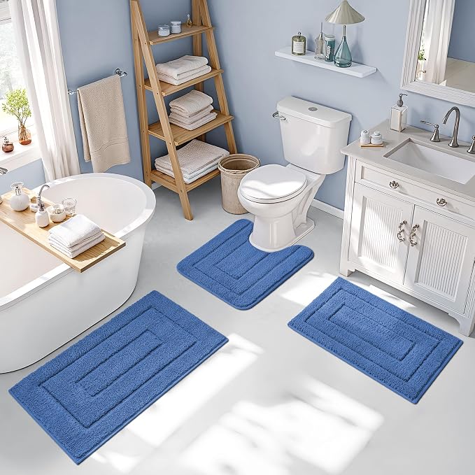 GRANNY SAYS Bathroom Rugs Sets 3 Piece, Soft Absorbent Microfiber Bath Mats - Image 5