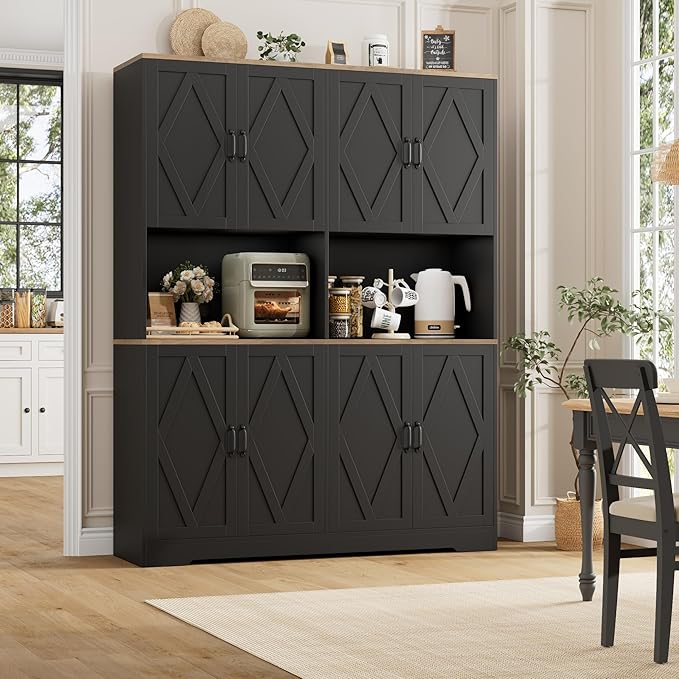 HOSTACK 71" Tall Pantry Cabinet, Large Kitchen Hutch - Image 2