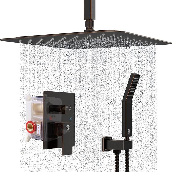 SR SUN RISE 16 Inches Oil Rubbed Bronze Shower Faucets Sets Complete Bathroom - Image 9