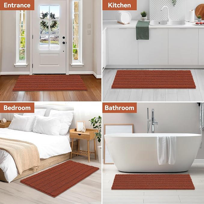 Bcoimo 48"×24" Chenille Bath Mat – Non-Slip - Image 7
