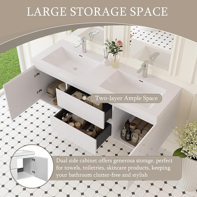 60" Floating Bathroom Vanity - Image 7