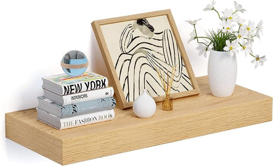Heimlove 24 x 12 Inch Deep Floating Shelves Wall Mounted by Heimlove