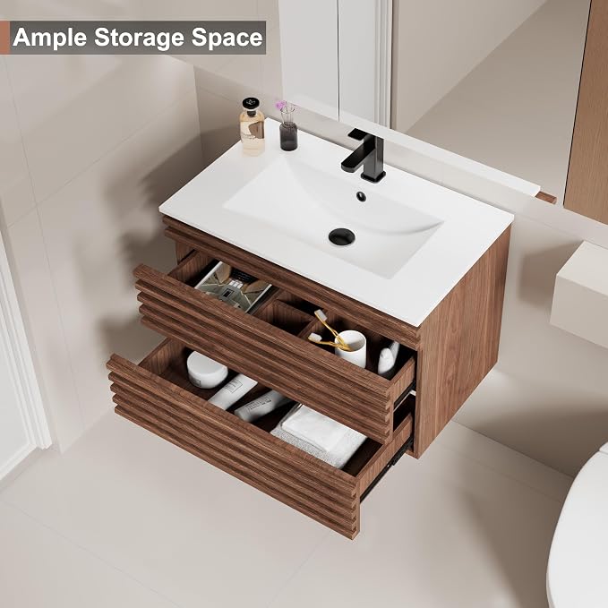 LUCKWIND 30" Floating Bathroom Vanity - Image 4
