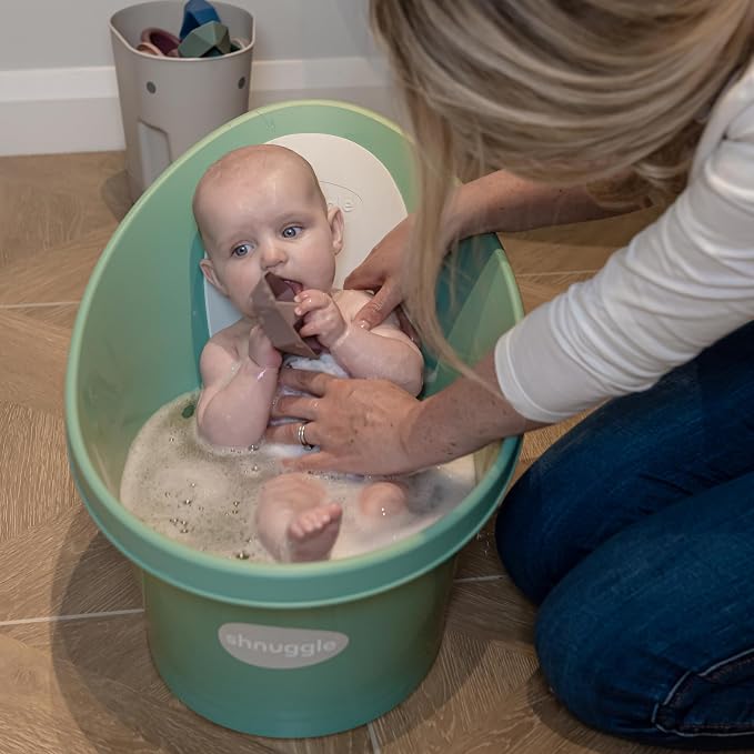 Shnuggle Newborn Baby Bath | Built in Support Bump and Soft Backrest | Suitable - Image 7