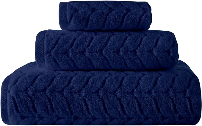 BAGNO MILANO Turkish Bath Towels, Soft Plush Jacquard Luxury Bath Towels - Image 4