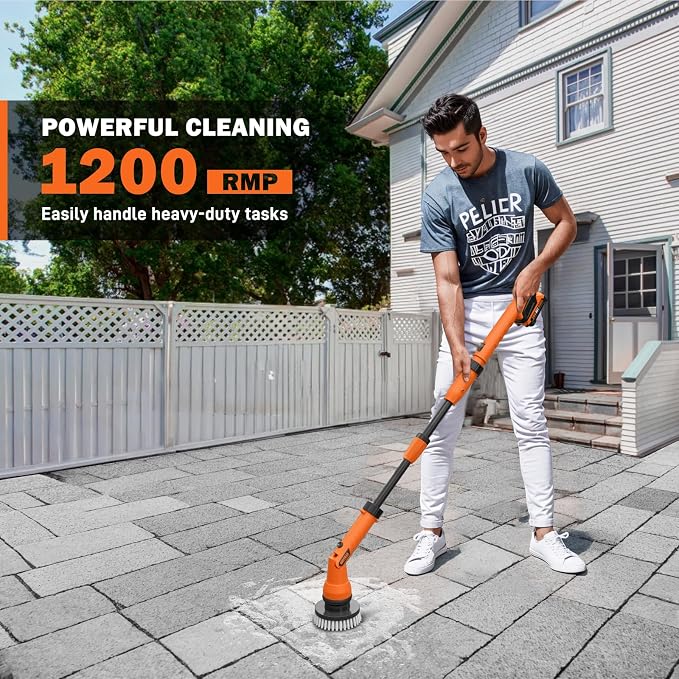 20V Electric Scrubber for Cleaning Floors, Walls - Image 2