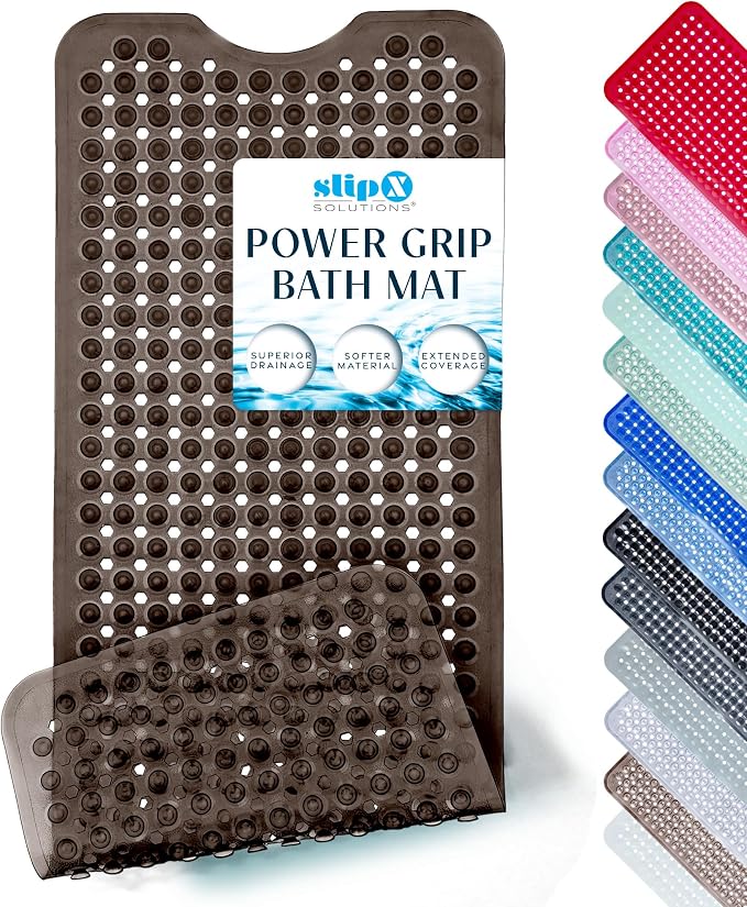 SlipX Solutions Power Grip Bathtub Safety Mat | Precision Grip Technology by SlipXSolutions
