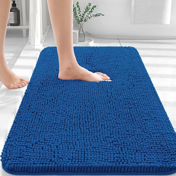 OLANLY Bathroom Rugs 30x20, Extra Soft Absorbent Chenille Bath Rugs, Rubber by OLANLY