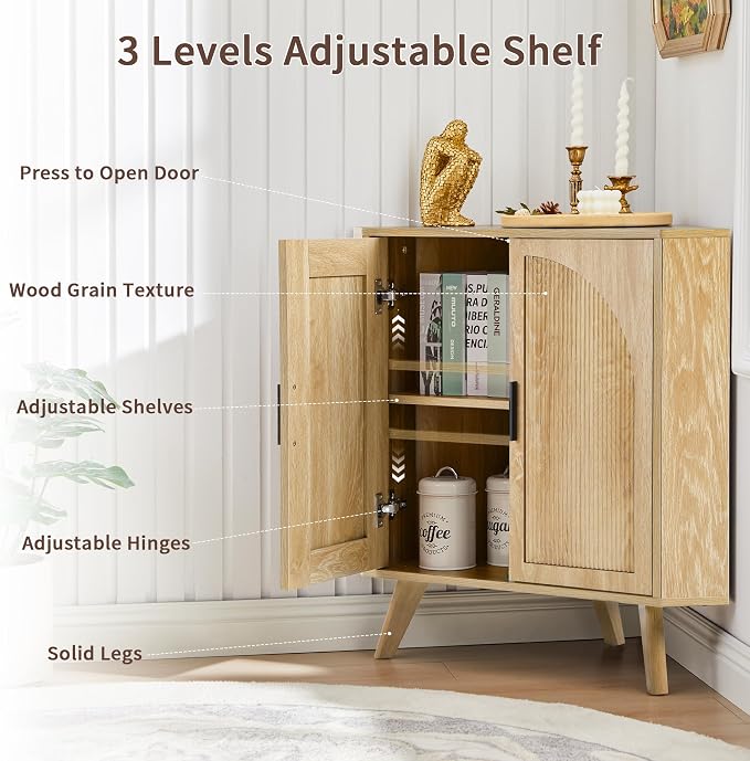 BERRYMERRY Fluted Corner Cabinet - Image 4