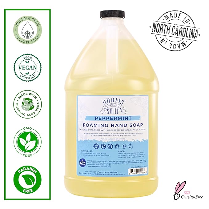 Adams Handmade Soap Liquid Foaming Soap 1 Gal - Image 2