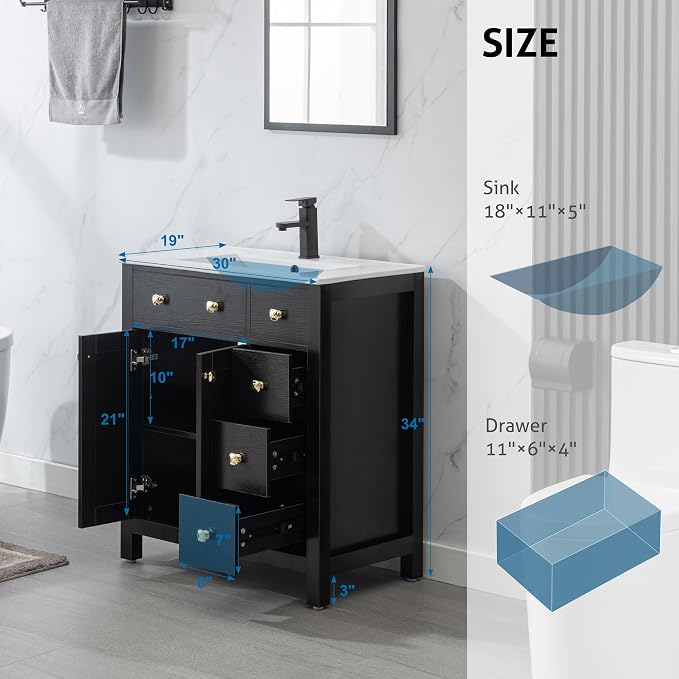 LUCKWIND 30" Bathroom Vanity - Image 2