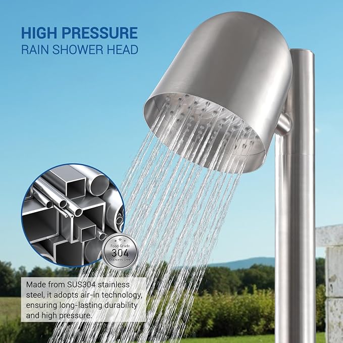 Freestanding Outdoor Shower Faucet Set, Outdoor Shower Kit - Image 3