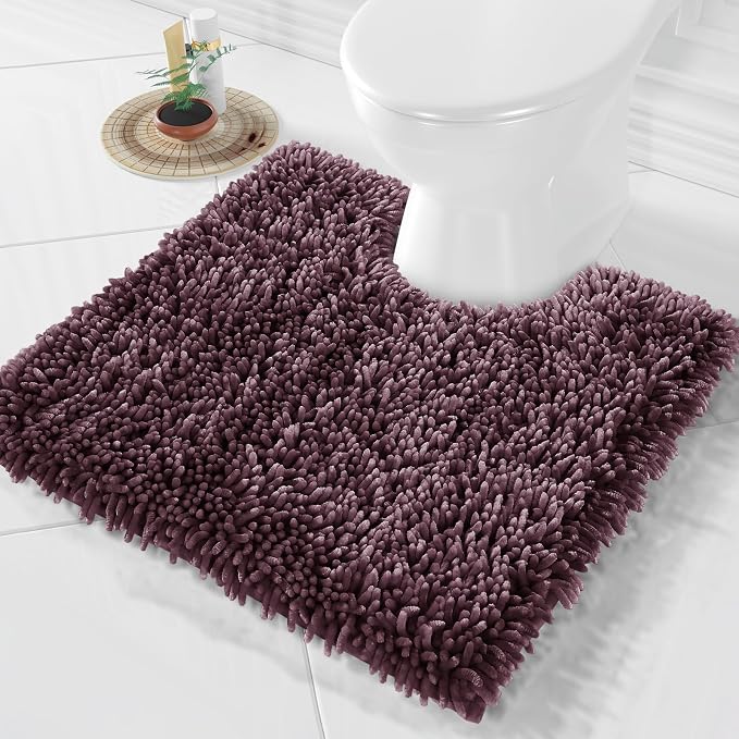 Yimobra Toilet Rugs U Shaped Washable, Extra Thick Soft Absorbent Chenille by Yimobra