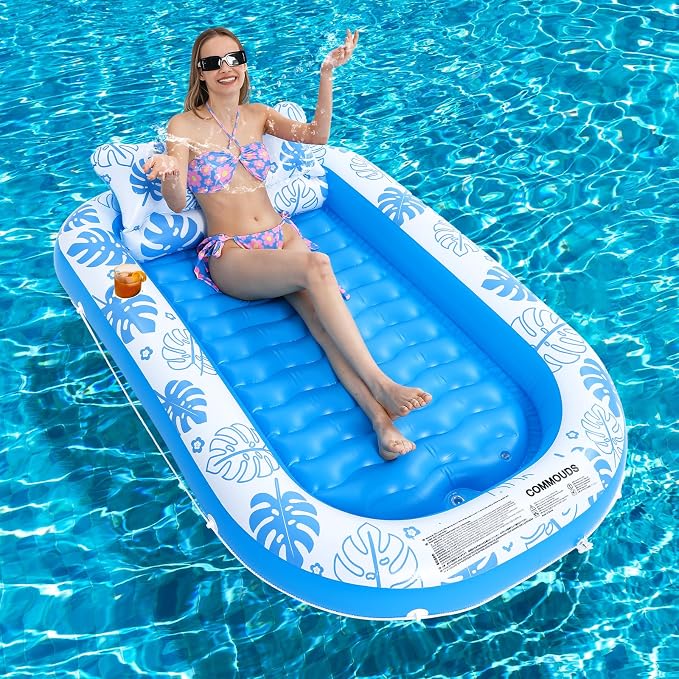 Inflatable Tanning Pool Lounger Float - Image 9