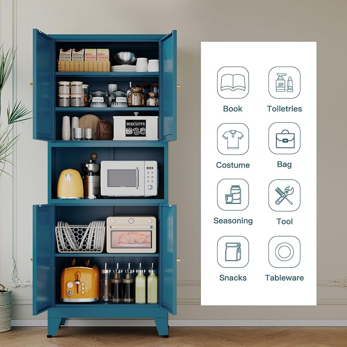 69''Metal Pantry Storage Cabinet - Image 6