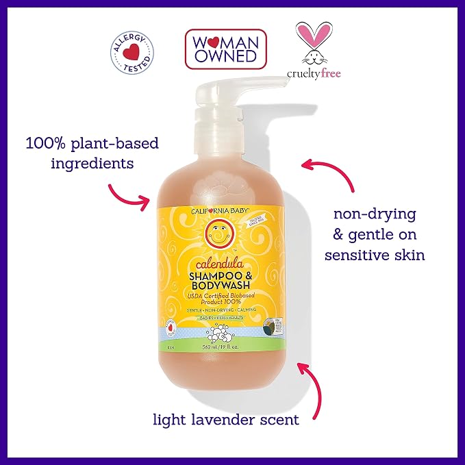 California Baby Calendula Baby Shampoo and Conditioner Set | 100% Plant-Based | - Image 6