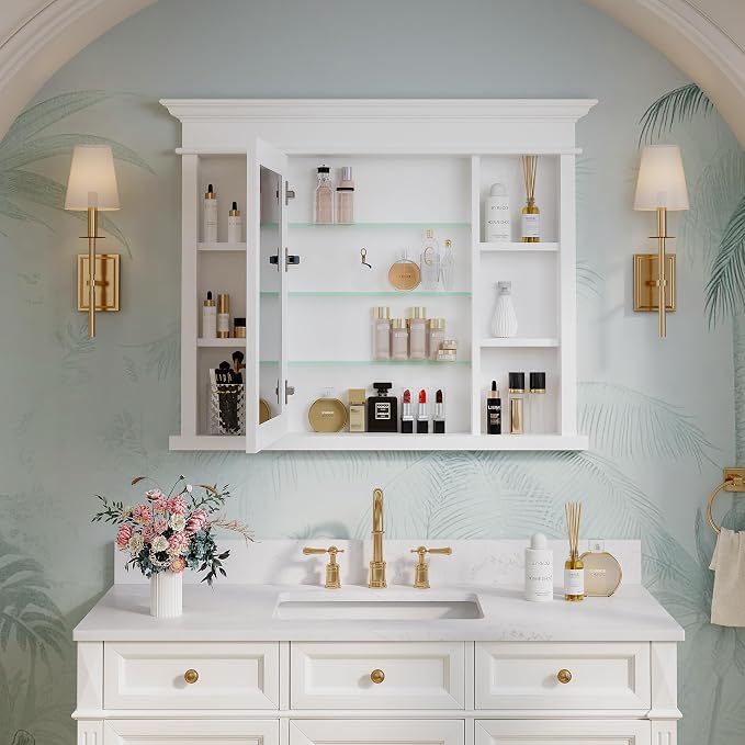 WELLFOR40 x 32" Bathroom Medicine Cabinet - Image 4